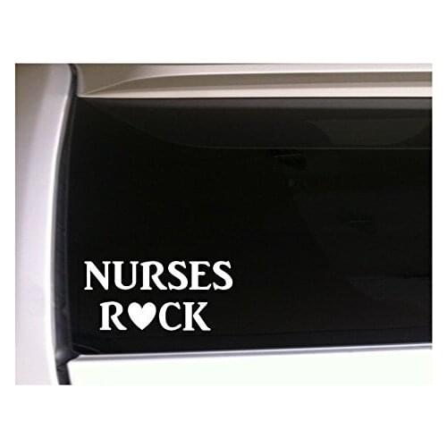 Nurses Rock 6" Vinyl Sticker Decal *K44 Rn Registe Hospital Scrubs Doctor Medical Shoes Nursing LPN