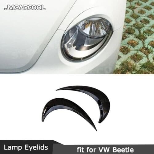 For VW Volkswagen Beetle A5 2012 - 2018 ABS Headlight Eyelids Head Lamp Light Eyebrow Stickers Cover Trim Car Accessories