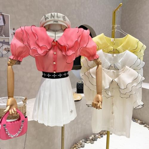 New Womens clothing Spring Summer 2021 Fashion Loose Leisure Versatile short sleeve medium length Puff sleeve dress