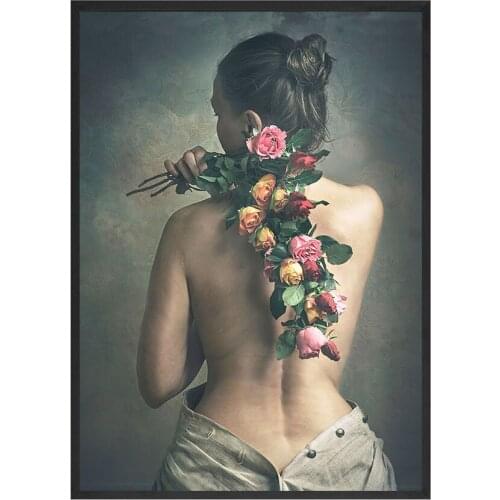 Nude Angel Modern Posters and Prints Nodic Canvas Painting Wall Art Picture for Living Room Woman Girl Room Home Decoration