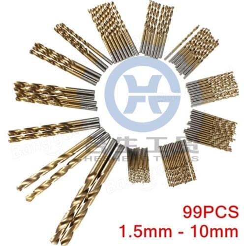 Wholesale titanium-plated titanium nitride straight handle hemp drill bit 13PC19pc50pc99pc cross-border electric drill set