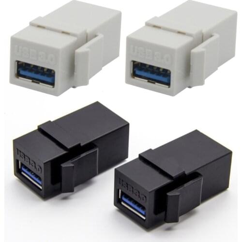 2PCS USB 3.0 A Female to A Female Extension Keystone Jack Coupler Connector Adapter Converter