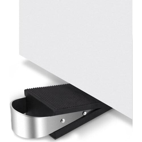 KK&FING Movable Door Knocker Anti-collision Door Stop Door Touch Zinc Alloy Non-slip Rubber Door Stopper Underground Door Stop