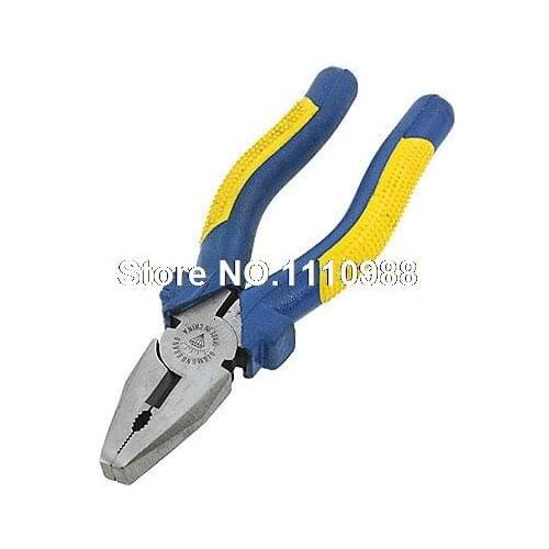 Antislip Yellow Blue Handle 6.2" Linesman Pliers Tool