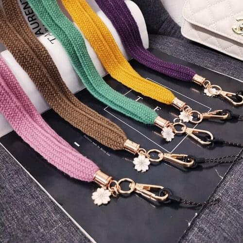 Phone Wrist Straps Mobile Phone Straps Hanging Rope Anti-lost Lanyard Neck Strap Camera USB Holder Ornaments Metal Clip