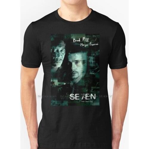 Se7en T Shirt 100% Pure Cotton Morgan Freeman Brad Pitt David Fincher Seven Se7en