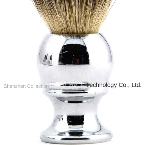 Badger Hair Shaving Brush Scraping Beard Brush Hu Soap Brush Alloy Wine Glass Foam Brush Artificial Matching