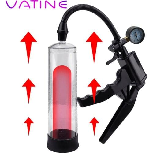 VATINE Penis Extender With Master Pressure Gauge Sex Toy For Men Penis Enlargement Delayed Ejaculation Vacuum Pump Penis Pump