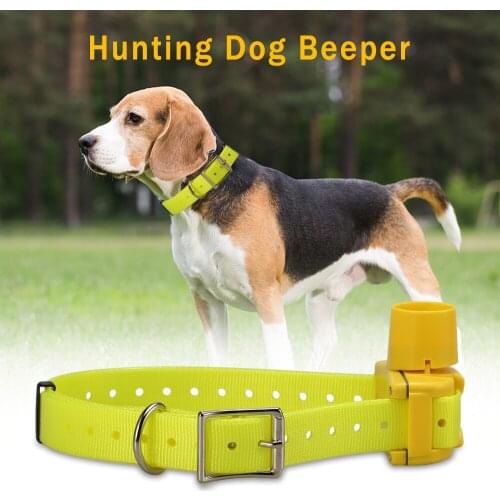 Yellow Hunting Dog Collar Beeper Hunter Indicator Water Repellent Dog Training Collar for Small Medium Large Dogs