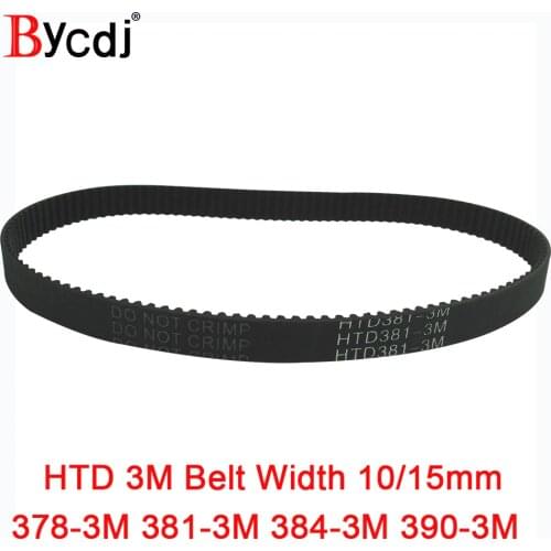 Arc HTD 3M Timing belt C=378 381 384 390 width 6-25mm Teeth126 127 128 130 HTD3M synchronous pulley 378-3M 381-3M 384-3M 390-3M