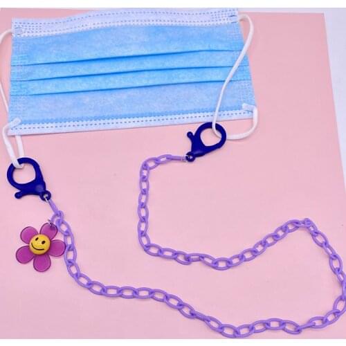 1Pcs Adjustable Lanyard Mask Anti-lost Pure Color Portable for Storing Masks Holder 50cm Length Plastic Student Supplies