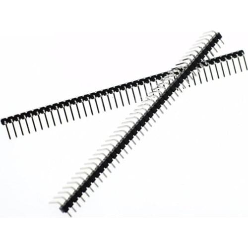 10pcs 40 Pin 1x40 Single Row Male 2.54mm Breakable Pin Header Right Angle Connector Strip bending