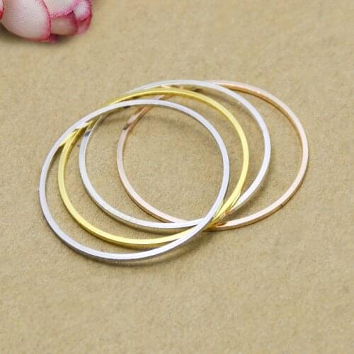 100pcs 1mm thick Metal Round Circle Connectors Earrings/pendants Accessories DIY Jewelry Finding