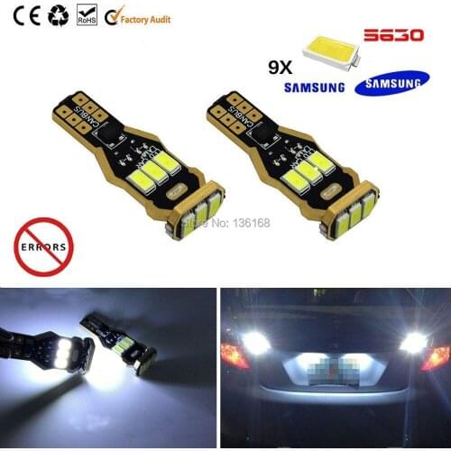 10X Error Free T10 Canbus Led T10 W5W 5730 9smd LED Car Canbus Built-in Load Resistors Direct Replacement Original Car Light 12V