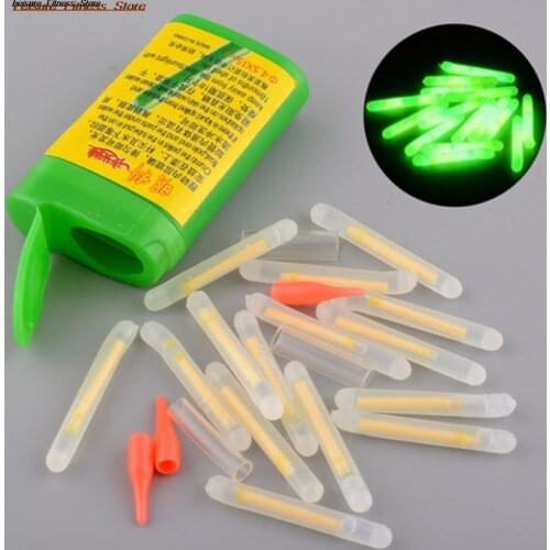 15/20PCS Size S L Light Night Float Rod Lights Dark Glow Stick Useful Fishing Fluorescent Lightstick