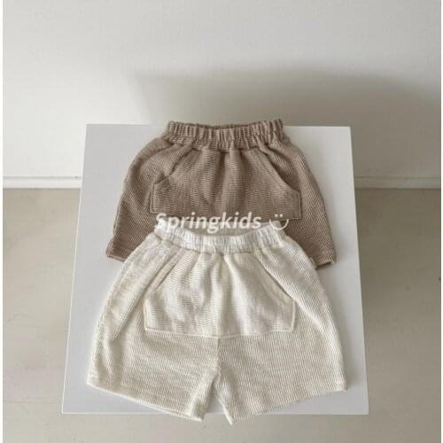 2021 new style girls boys shorts summer cotton linen fashion babys shorts