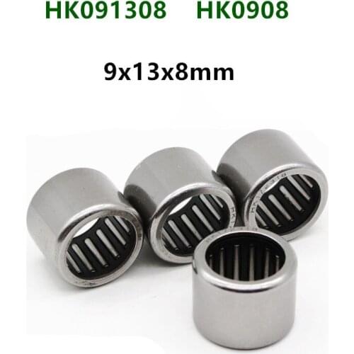 50pcs/100pcs high quality HK091308 HK0908 9x13x8mm miniature needle bearings 9mm x 13mm x 8mm Drawn cup needle roller bearing