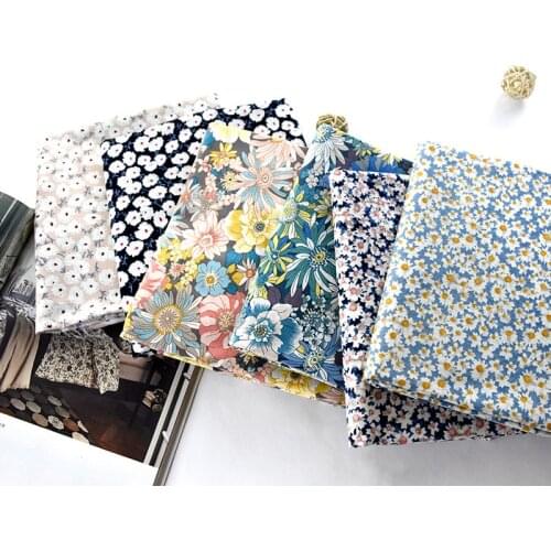 50cm*145cm/piece,Pastoral Floral Cotton Cloth,Clothing,Skirt,Patchwork,Curtain,Tablecloth,Puppet Fabric,DIY Handmade Materials