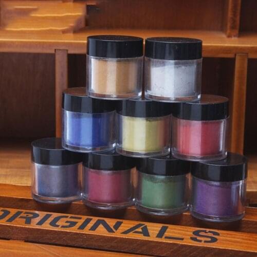 9 Pcs Pearlescent Mica Pigment Pearl Powder UV Resin Crystal Epoxy Craft DIY Jewelry Making Slime Toning Color Highlight Glue