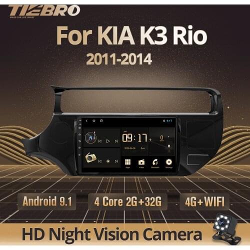 TIEBRO 2DIN Android 9.0 Car Radio For KIA K3 Rio 2011 2012 2013 2014 Multimedia Stereo Car Player GPS Navigation 2 Din Radio Dvd