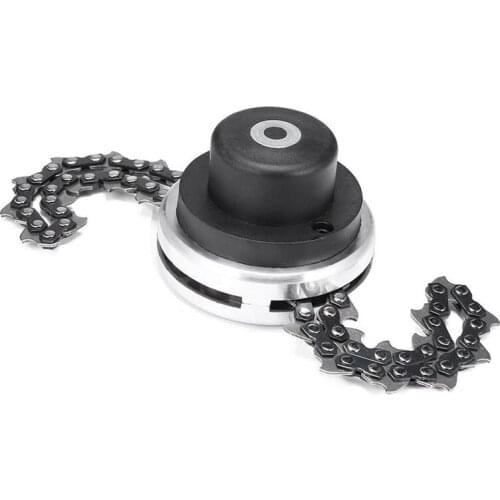 Trimmer Head with Coil Chain Cutter Blade Lawn Mower Head for Straight Shafts Lawn Mower Replacement