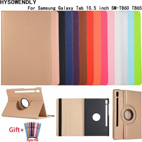 HYSOWENDLY 360 Degree Rotating Leather TPU Cases For Samsung Tab S3 9.7 2017 SM-T820 SM-T825 Stand Covers S4 10.5 2018 T830 T835