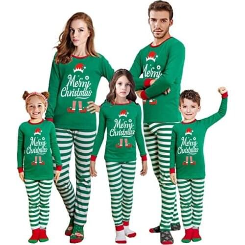 Christmas Family Pajamas Set Mother Daughter Father Son Family Matching Clothes Family Look Outfit Baby Romper Sleepwear Pyjamas