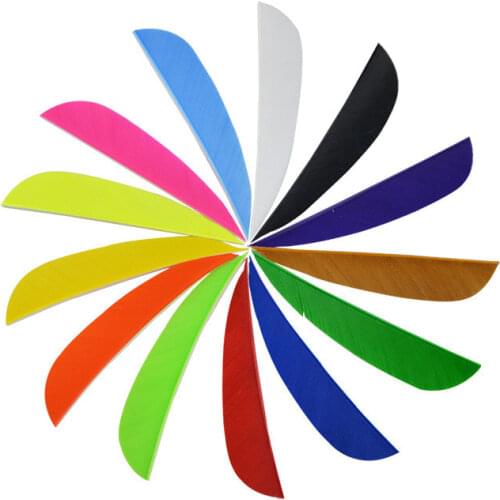 50pcs 3Inch Archery Feathers Arrow Fletching 3" Water Drop Shape Archery Vanes Traditional Feather For wood Bamboo Carbon Shaft