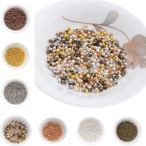 Jewelry Findings Diy 3mm 4mm 5mm Gold/copper/Bronze Metal Beads Smooth Ball Spacer Beads For Jewelry Making