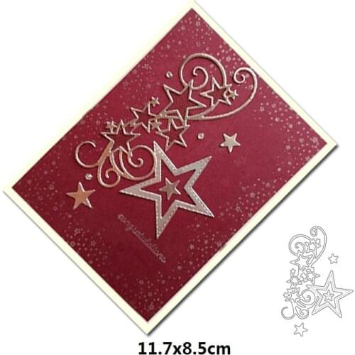 Christmas Stars Pentagram Metal Cutting Dies Scrapbooking Craft Dies Stencils DIY For Cards Making New Dies 2020