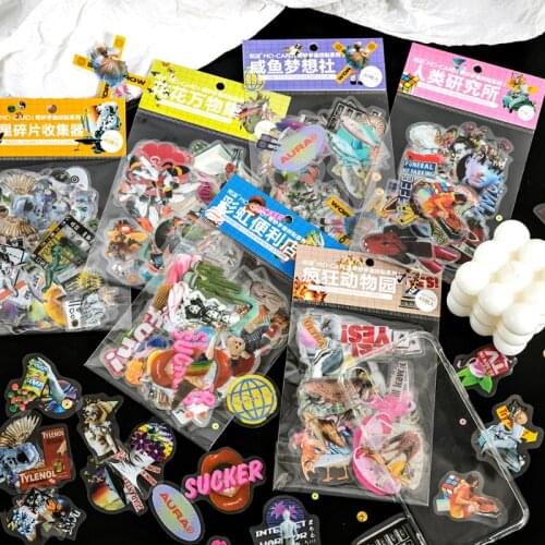 40pcs Wonderful Universe Stickers Butterfly Natural Retro Creative Stationery Stickers in notebook Diary scrapbooking planner