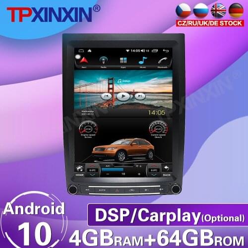 64G For Ford F350 Android 10 Tesla Vertical HD Big Screen Car Radio Tape Recorder Video Multimedia Player GPS Navigation Carplay