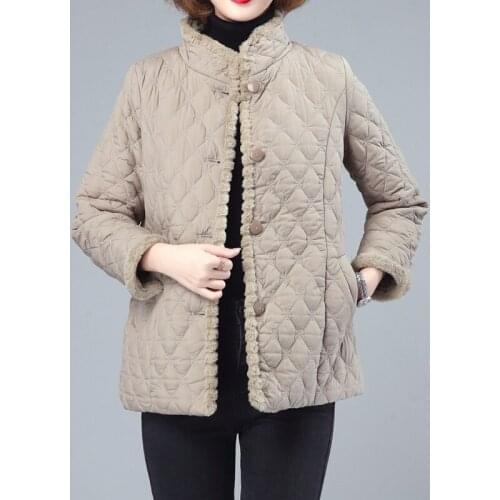 Casual Loose Arygle Parkas Women Fashion Solid Thick Parkas Coats Women Elegant Cotton Jackets Female Ladies Oversize L-4XL