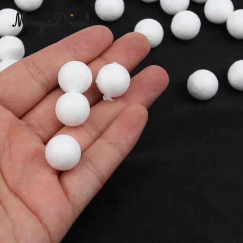Phenovo 100pcs 15mm DIY Party White Modelling Craft Polystyrene Foam Balls For DIY Christmas Party Decoration Supplies Gifts