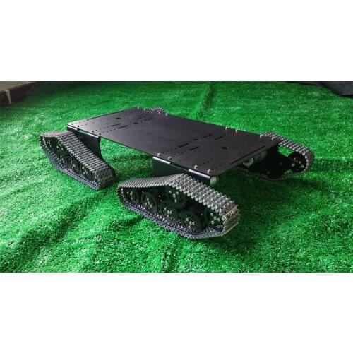 T900MT 4WD Crawler Car, Metal Track,Aluninum Alloy Frame,Big Power Robot Chassis for Robot Education,For DIY Tank Fans