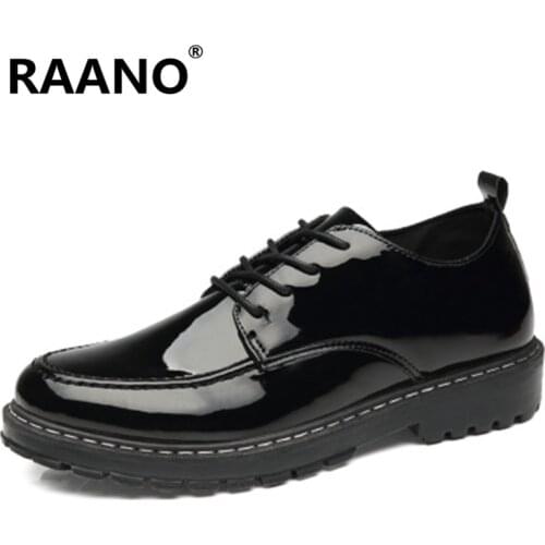 TRAANO Men's Patent Leather Shoes