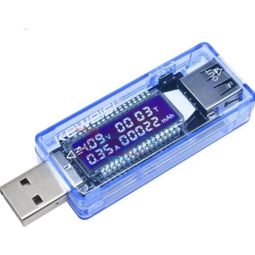 100pcs USB Current Voltage Capacity Tester Volt Current Voltage Detect Charger Capacity Tester Meter Detector Battery Test