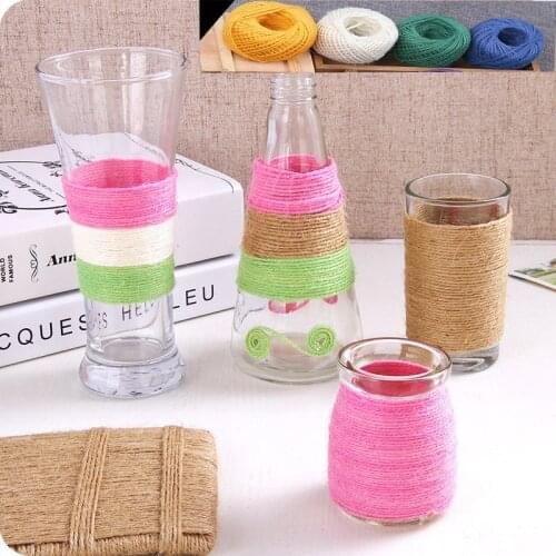 30 Meters Natural Burlap Hessian Jute Twine Cord Hemp Rope Party Wedding Gift Wrapping Cords Thread DIY Scrapbooking Craft Decor