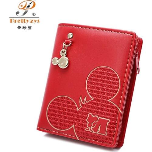 Women small wallet cartoon mickey cute coin purse hasp card holder womens wallets and purses female wallets famous brand