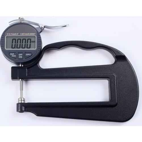 0-10mm Electronic Digital Thickness Gauge 0.001mm Micron Thickness Indicator Paper Leather Micrometer Measure Tools Depth 120mm