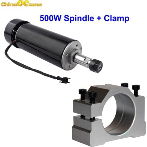 0.5KW 52MM CNC Spindle Motor with clamp 500W Spindle Motor DIY CNC 500w Spindle Motor For PCB Milling Machine Air Cooled Spindle