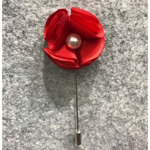 3Colors New Style Best Man Groom Boutonniere Silk Rose Pearl Flower buttonhole Wedding Party Prom Man Suit Corsage Pin Brooch