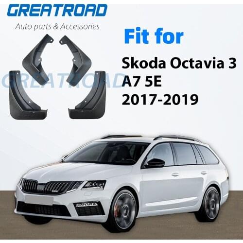 4pcs for Skoda Octavia 3 Combi Wagon Estate MK3 A7 5E 2017 2018 2019 Car Mud Flaps Mudguard Splash Guards Fender Mudflaps Flap