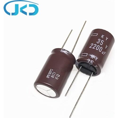 5pcs 2200uF 35V NIPPON NCC KY Series 16*25mm 35V2200uF Aluminum Electrolytic Capacitor NIPPON CHEMI CON 2200UF 35V