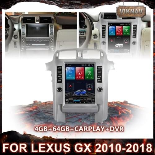 15 inch Android 9.0 PX6 Car DVD GPS Navigation for lexus GX 2010-2018 radio Multimedia Player Stereo Head Unit Vertical Screen