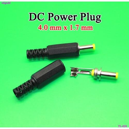 Cltgxdd 10 pcs DIY 4.0 mm x 1.7 mm DC Power Plug Female wire cable solder Connector Adapter barrel length 10.5 mm