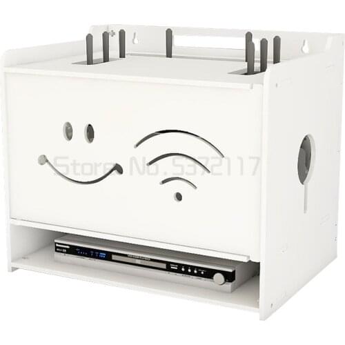Decoration router Europe shielding WIFI living room cabinet socket cover shelf stacks storage rack TV set-top box
