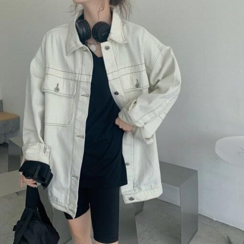 Jean Jackets Women Spring Oversized Jacket Womens Denim Coats Korean Style Woman Cloth High Quality Kurtka Damska TN2690