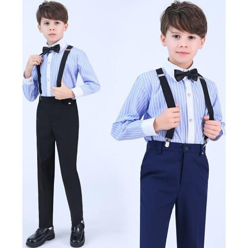 Children Formal Chorus Performances Clothing Set Kids Recital Party Dresses Costume Boys Girls Bib School Uniforms Clothes