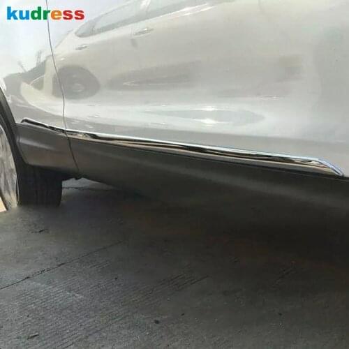 For Nissan Qashqai J11 2014-2019 ABS Chrome Car Side Door Trim Strip Molding Stream Panel Bumper Hoods Styling Accessories